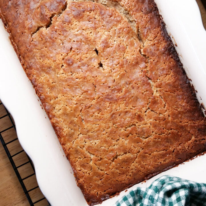 freshly baked sourdough banana bread