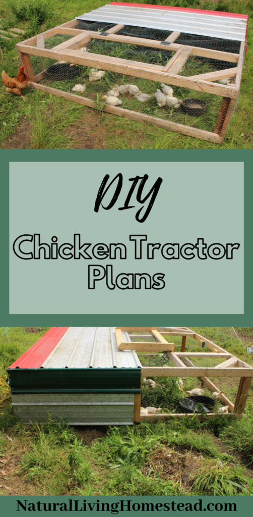 DIY Chicken Tractor Plans Pin Image