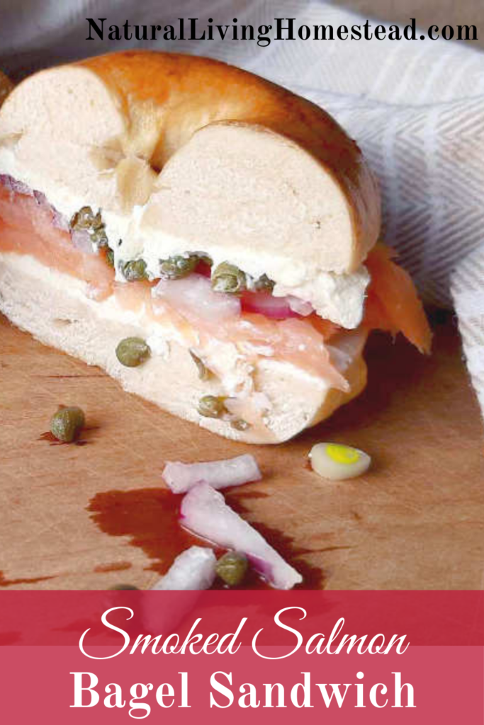 smoked salmon bagel sandwich