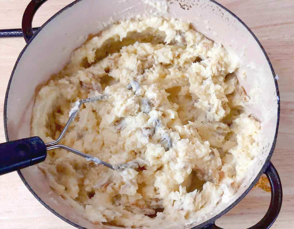 mashed potatoes all mixed up
