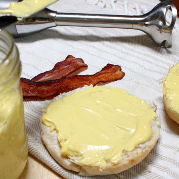 bacon mayonnaise made with immersion blender