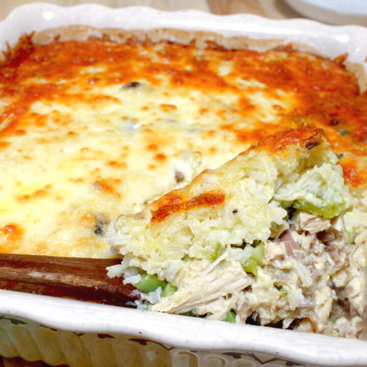 the layers in baked chicken divan
