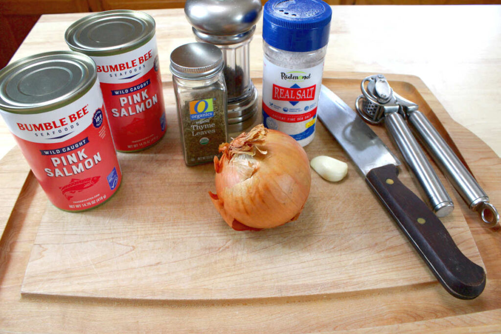 ingredients for salmon pie